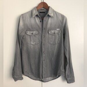 Mother Denim Flap Double Foxy in Gray